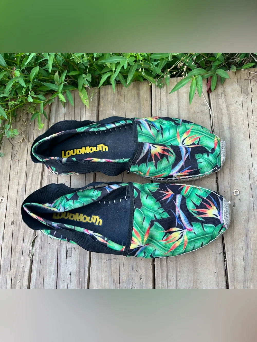 Loudmouth Lucky Tropical Espadrille Slip-On Shoes Women’s Size 10